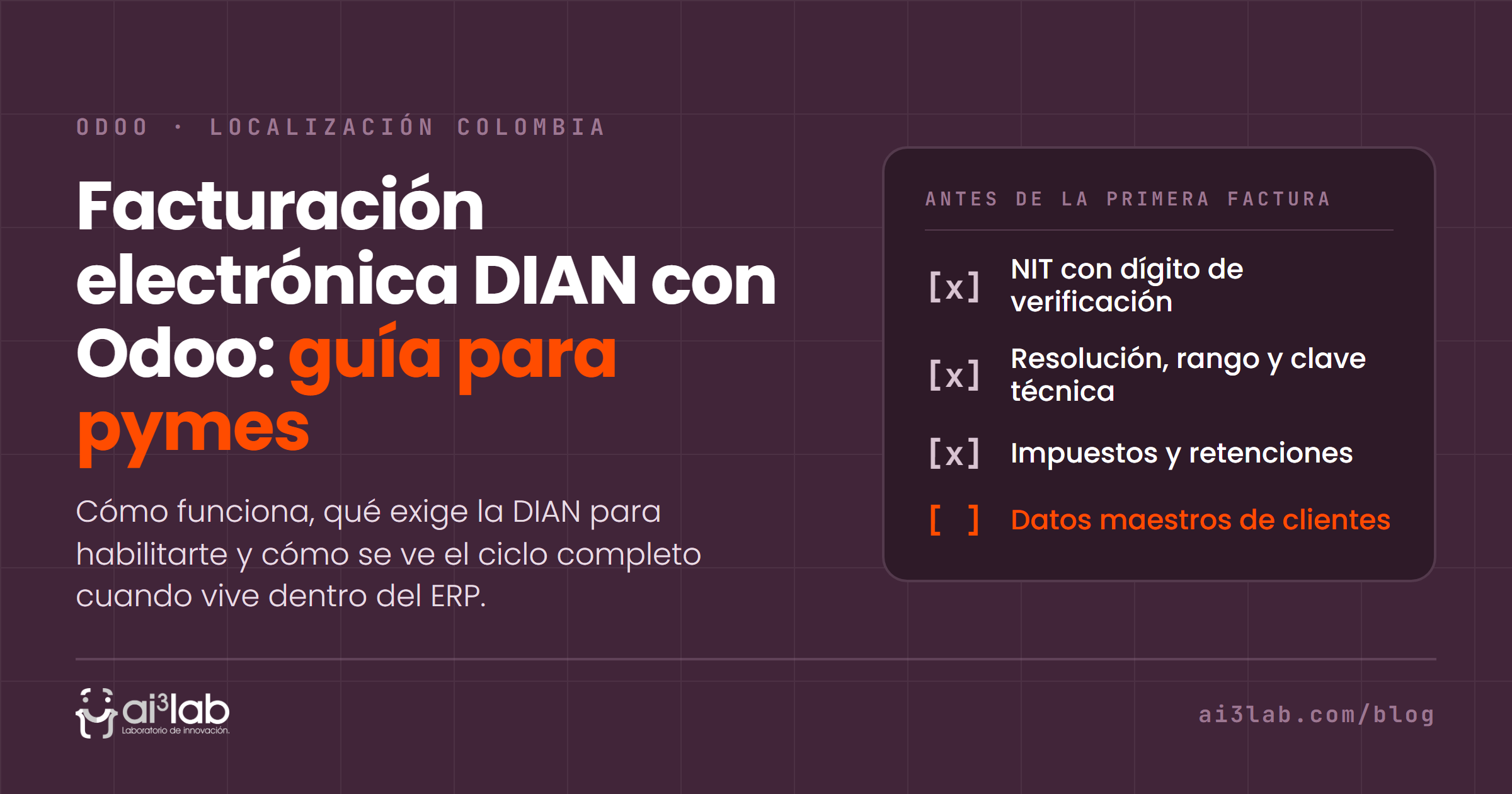 facturación electrónica DIAN Colombia Odoo